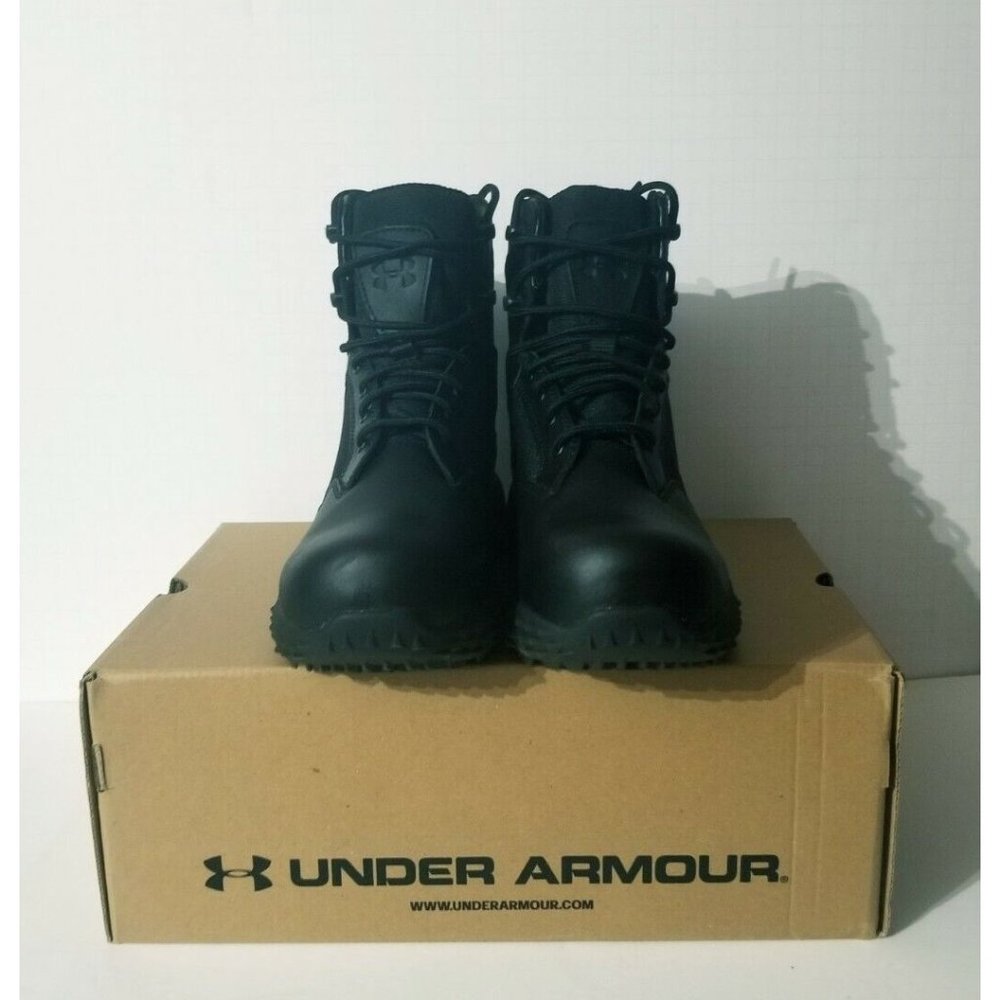 Under Armour Women's Stellar Protect Leather Tactical Boots 1277165-001 Size 8